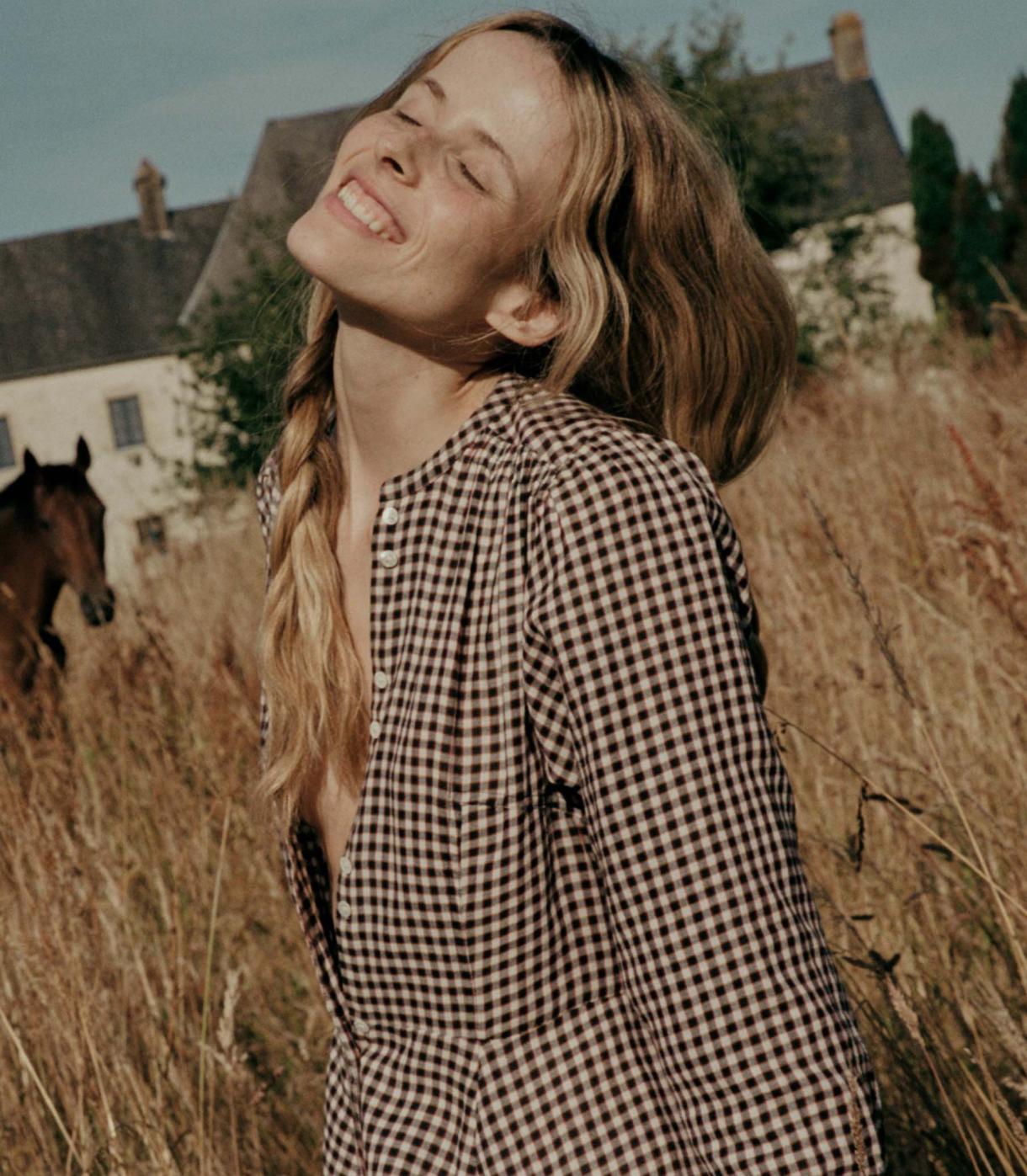 DÔEN Dresses | Marielle Dress Delphine Plaid - Women