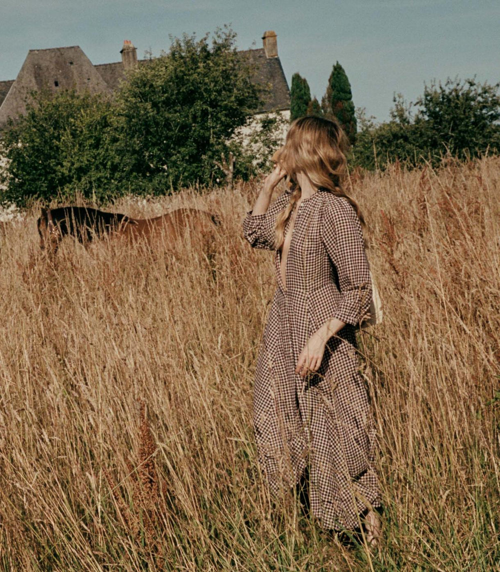 DÔEN Dresses | Marielle Dress Delphine Plaid - Women