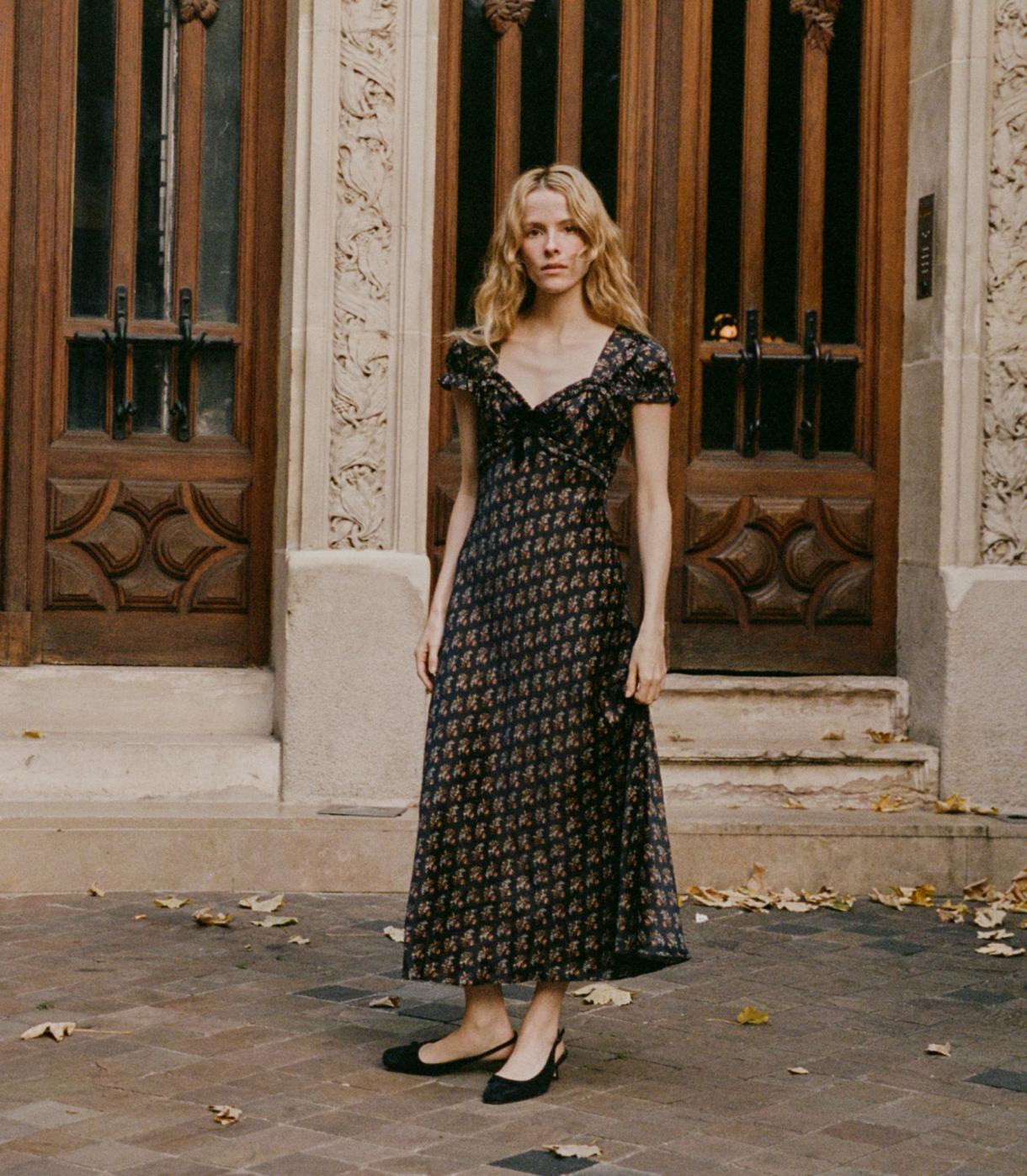 DÔEN Dresses | Marybell Dress Delphinium Floral - Women