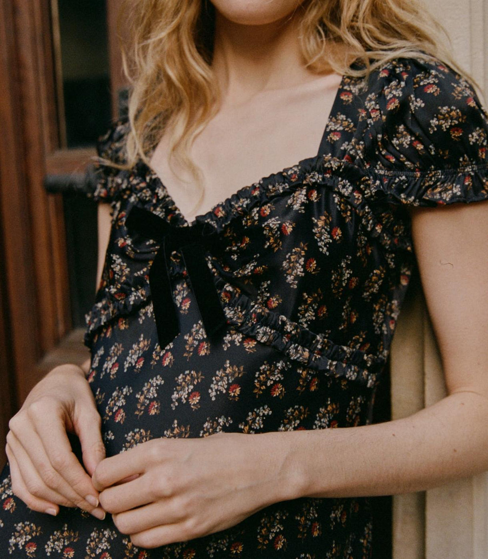 DÔEN Dresses | Marybell Dress Delphinium Floral - Women