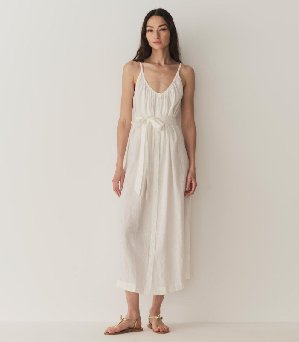 DÔEN Dresses | Nevita Linen Dress Salt - Women