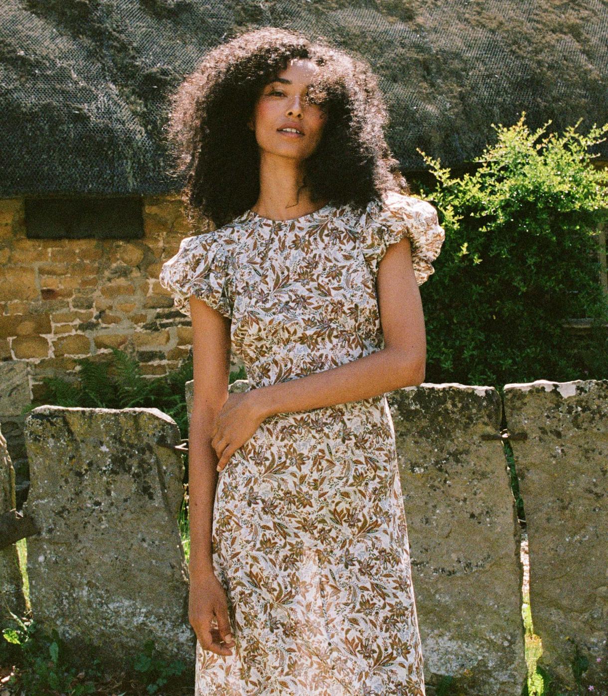 DÔEN Dresses | Rhodia Dress Blanc Narcissus Floral - Women