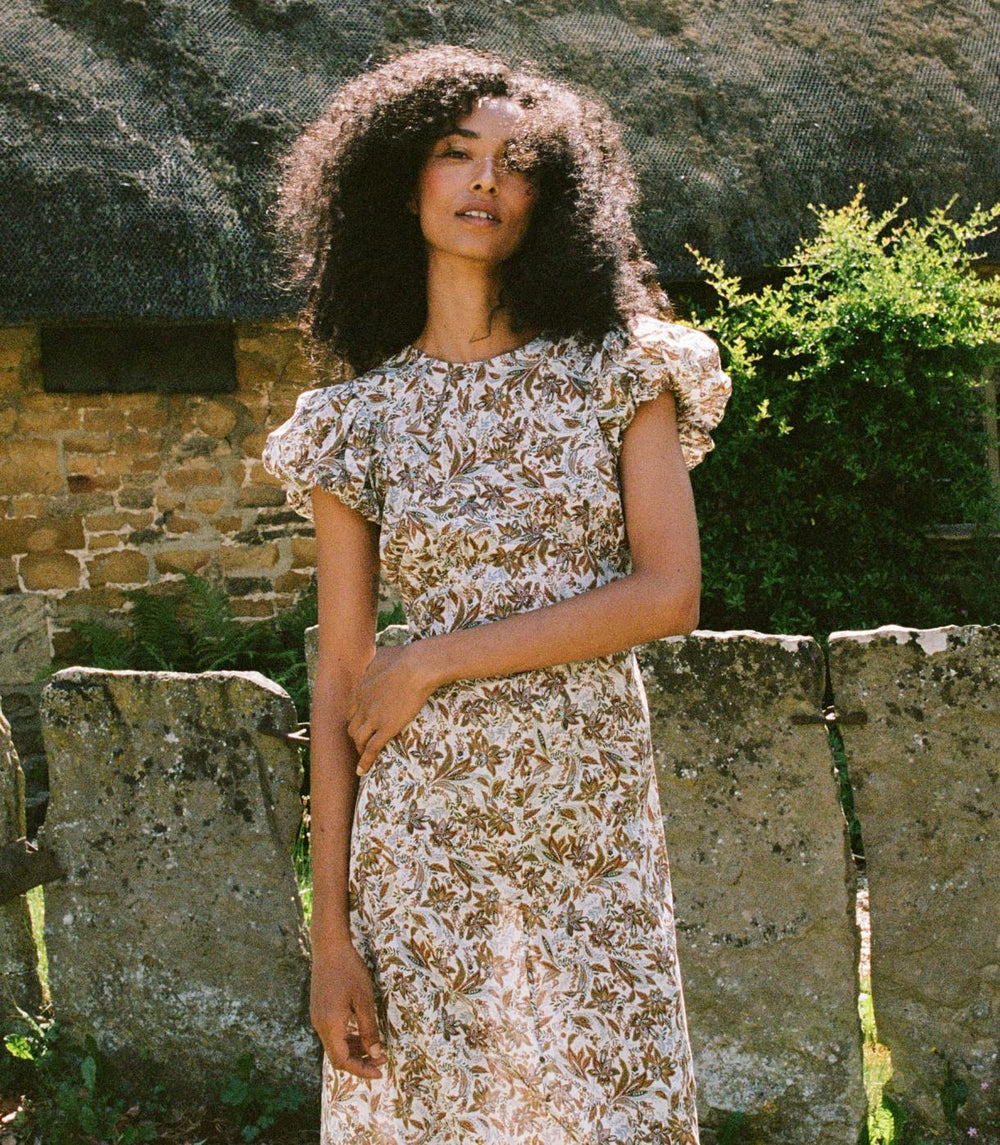 DÔEN Dresses | Rhodia Dress Blanc Narcissus Floral - Women