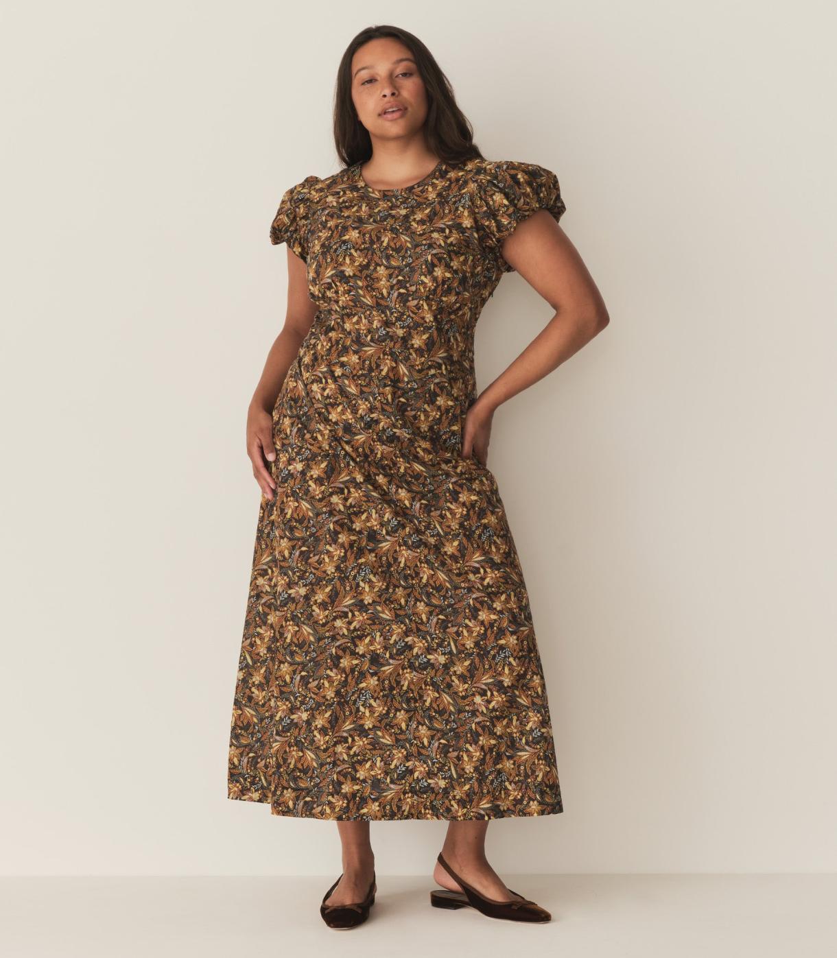 DÔEN Dresses | Rhodia Dress Noir Narcissus Floral - Women