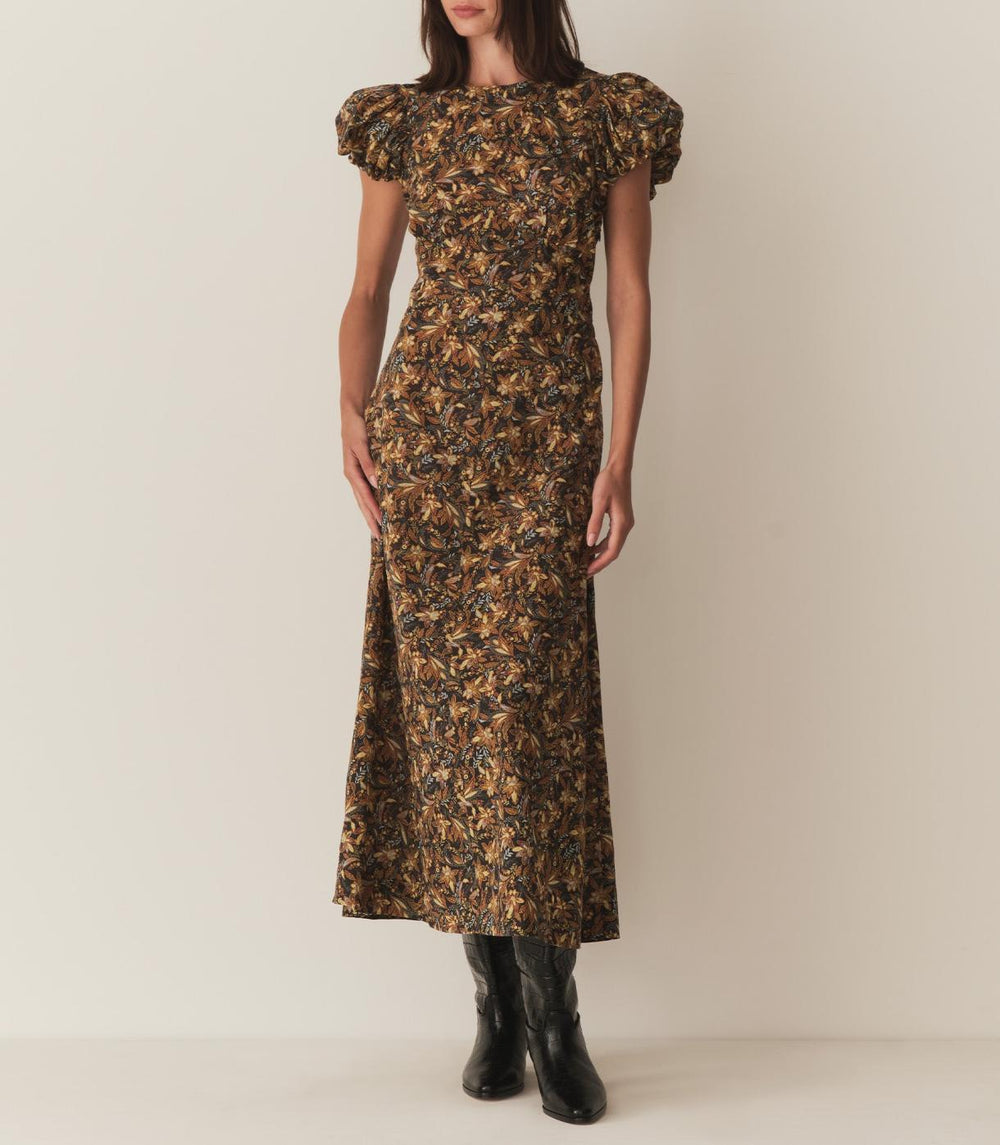 DÔEN Dresses | Rhodia Dress Noir Narcissus Floral - Women