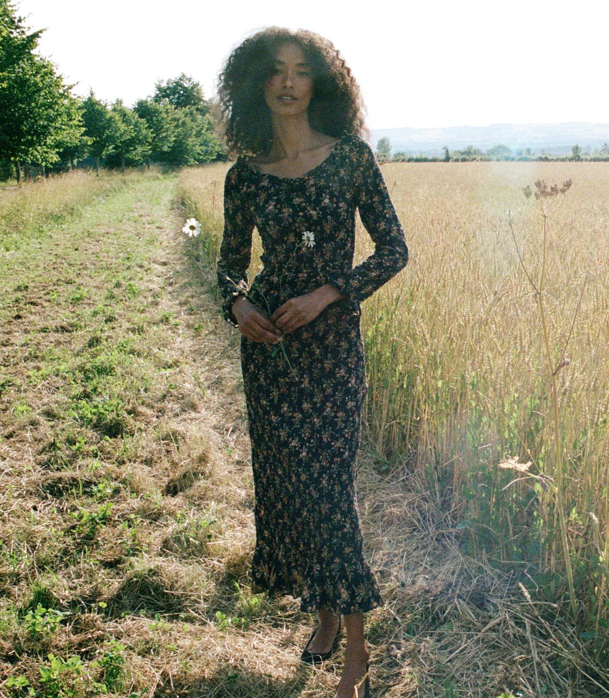 DÔEN Dresses | Roselia Dress Foxglove Floral - Women