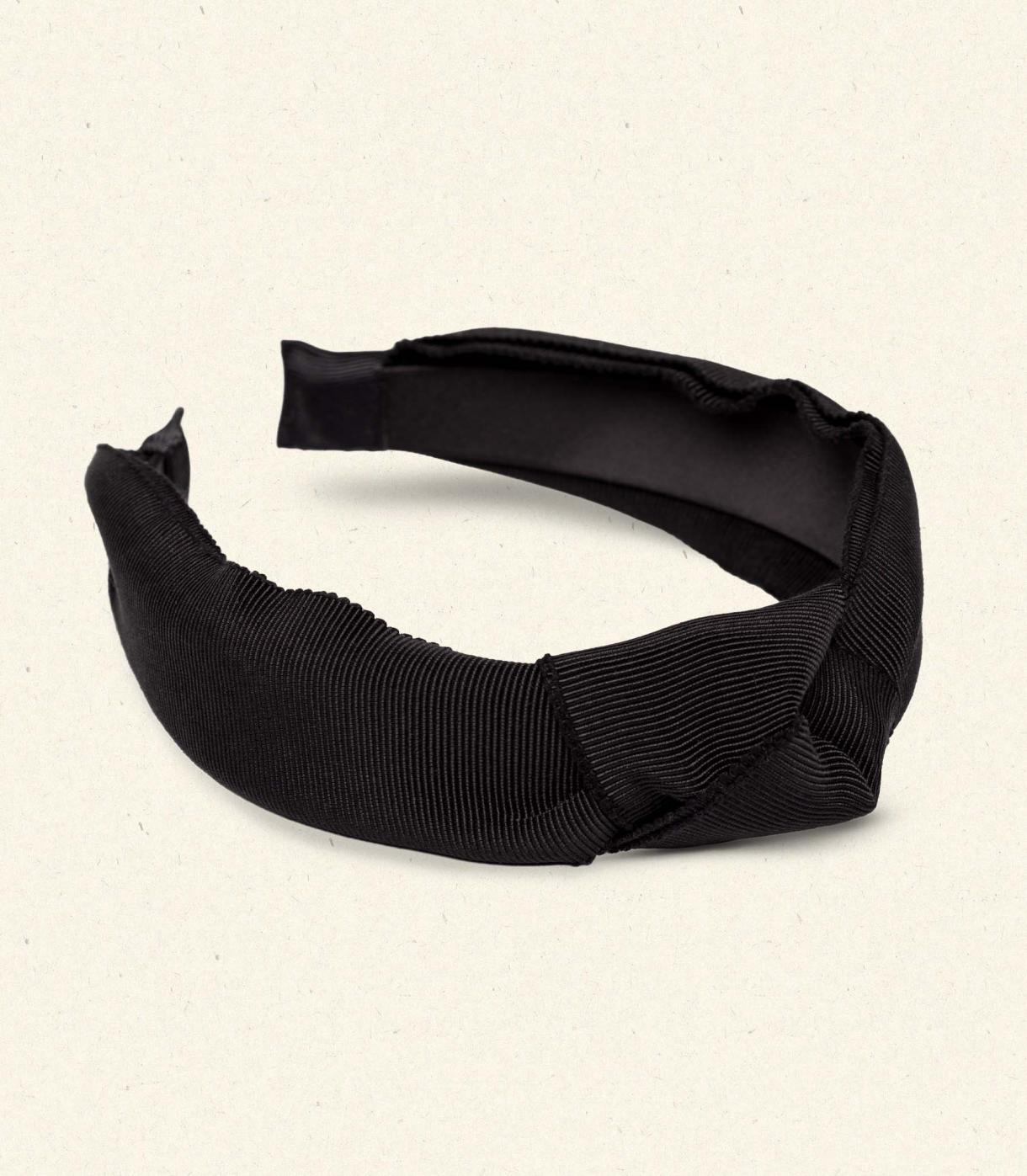 DÔEN Hair Accessories | Blanche Knotted Headband Black Grosgrain - Women