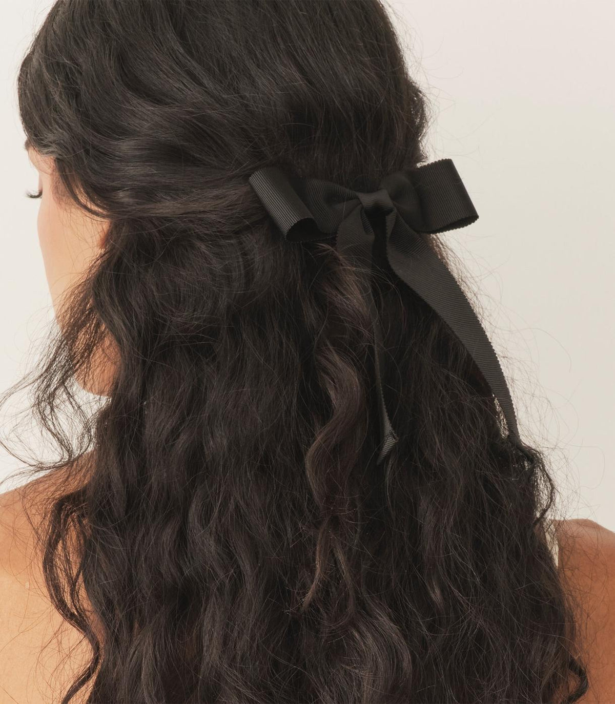 DÔEN Hair Accessories | Lala Bow Barrette Black Grosgrain - Women