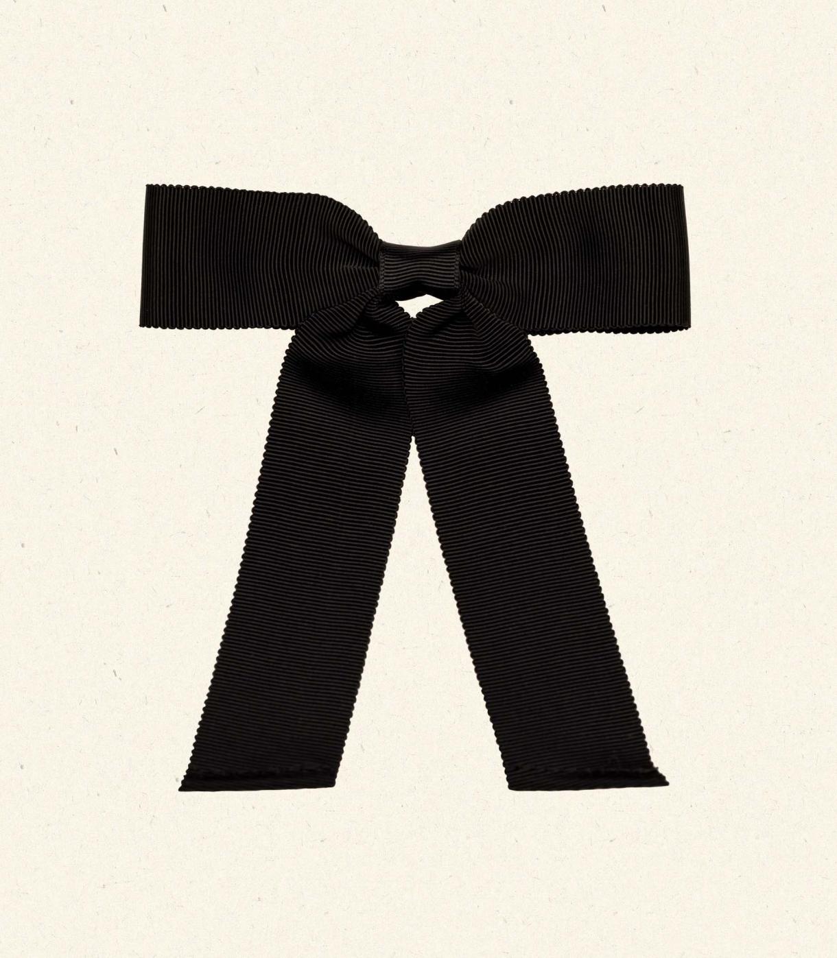 DÔEN Hair Accessories | Lala Bow Barrette Black Grosgrain - Women