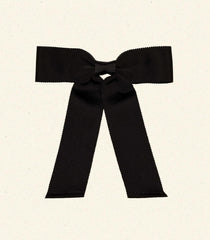 DÔEN Hair Accessories | Lala Bow Barrette Black Grosgrain - Women