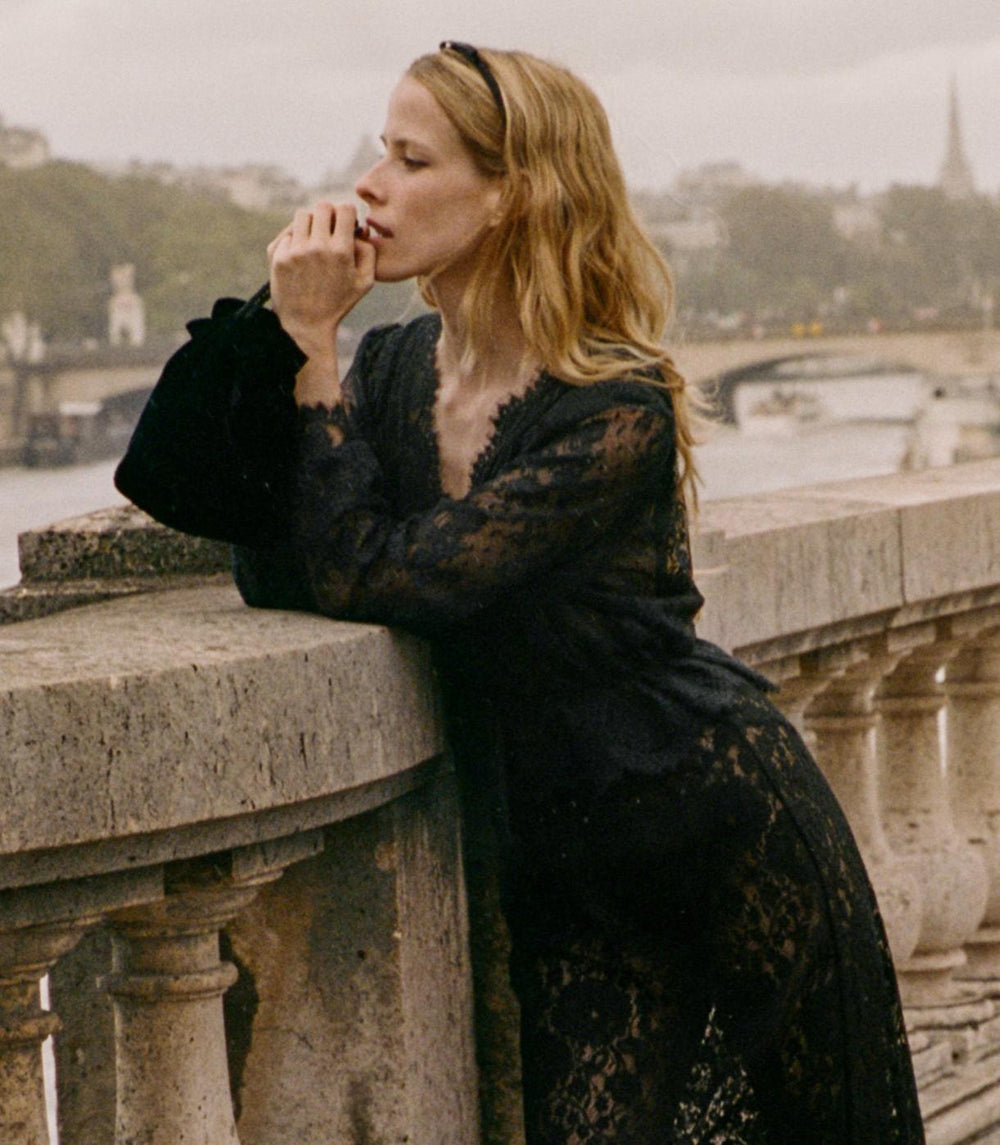 DÔEN Hair Accessories | Patty Headband Black Satin - Women