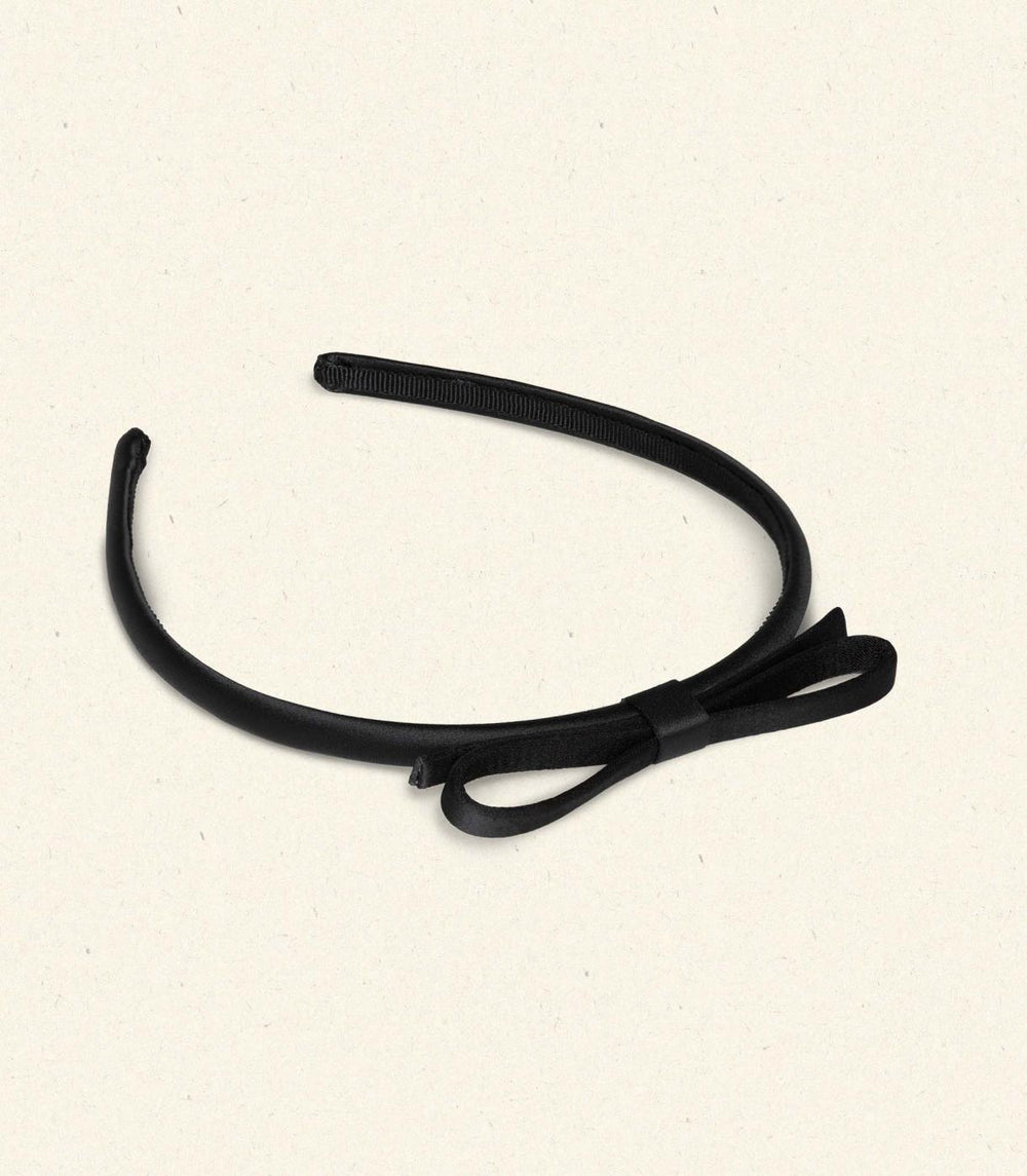 DÔEN Hair Accessories | Patty Headband Black Satin - Women