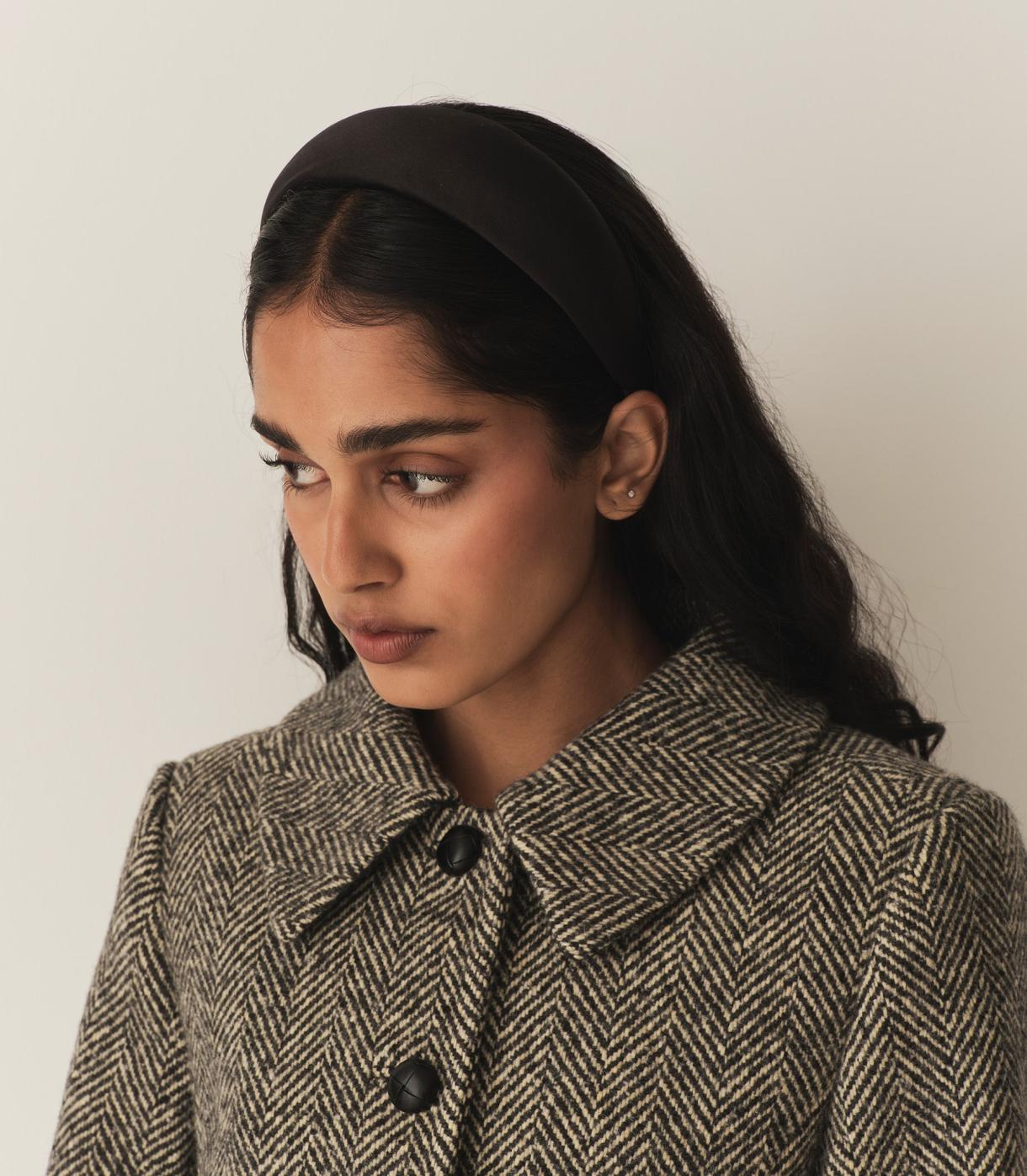 DÔEN Hair Accessories | Sestri Headband Black Satin - Women