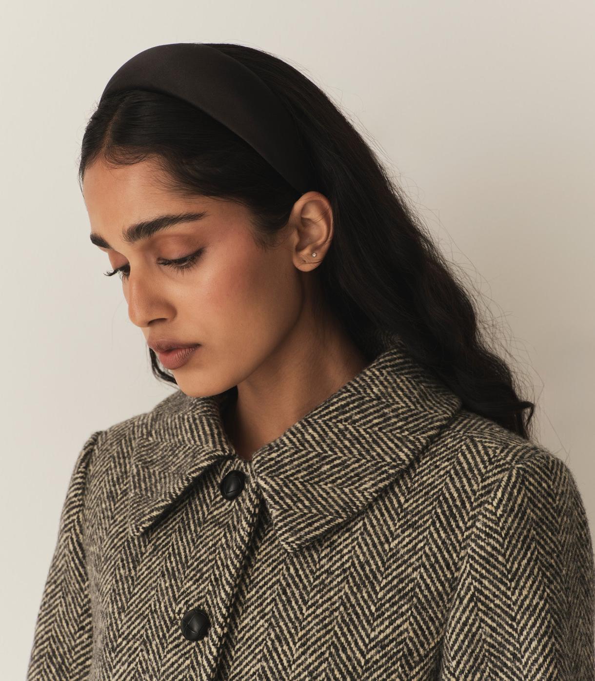 DÔEN Hair Accessories | Sestri Headband Black Satin - Women