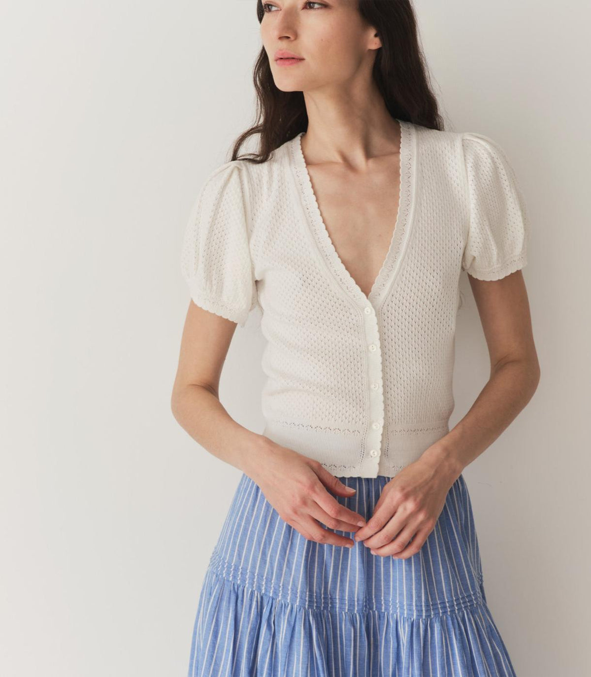 DÔEN Knitwear | Ambrose Cardigan Ivory - Women