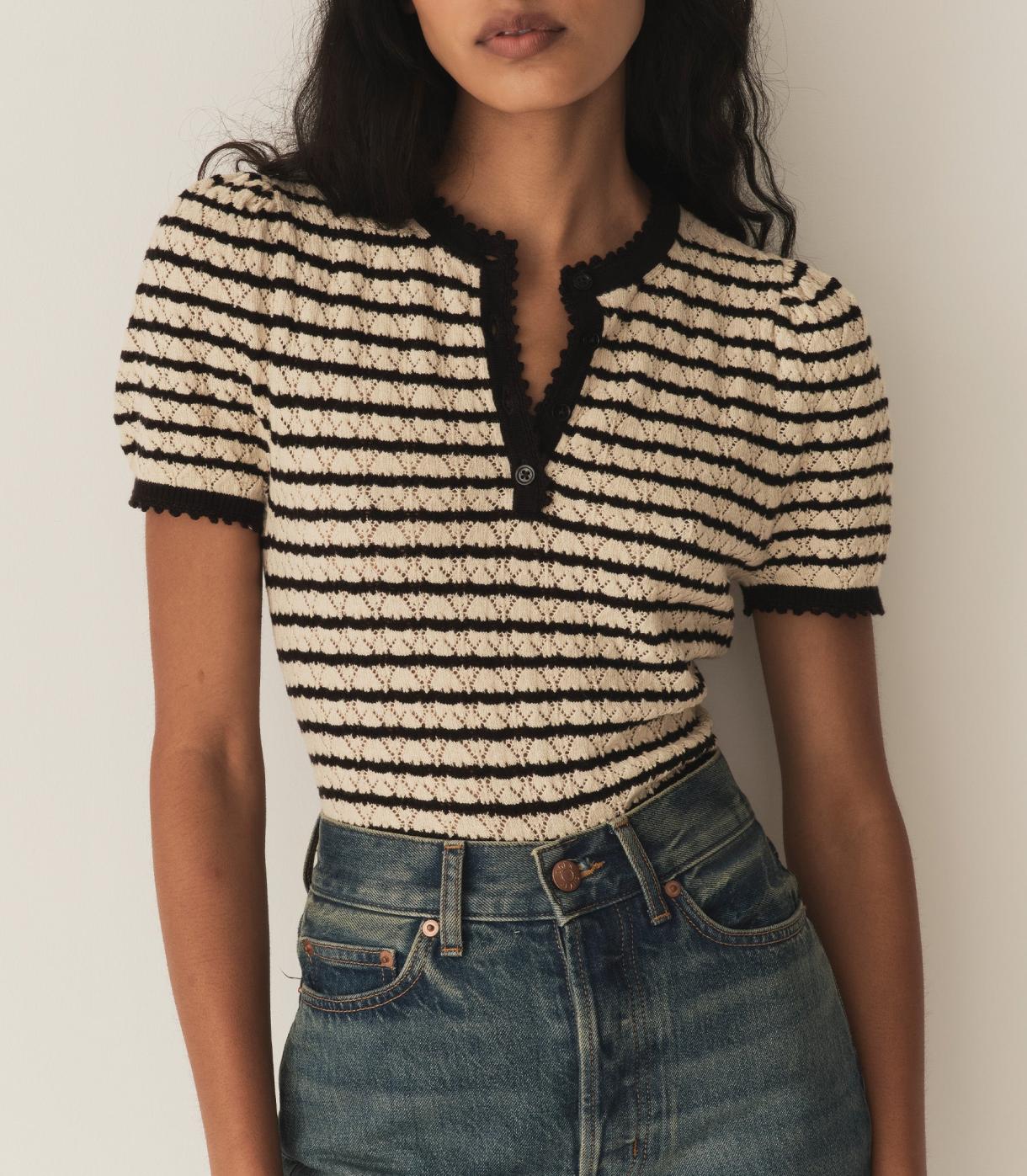 DÔEN Knitwear | Brandie Top Allaire Stripe - Women