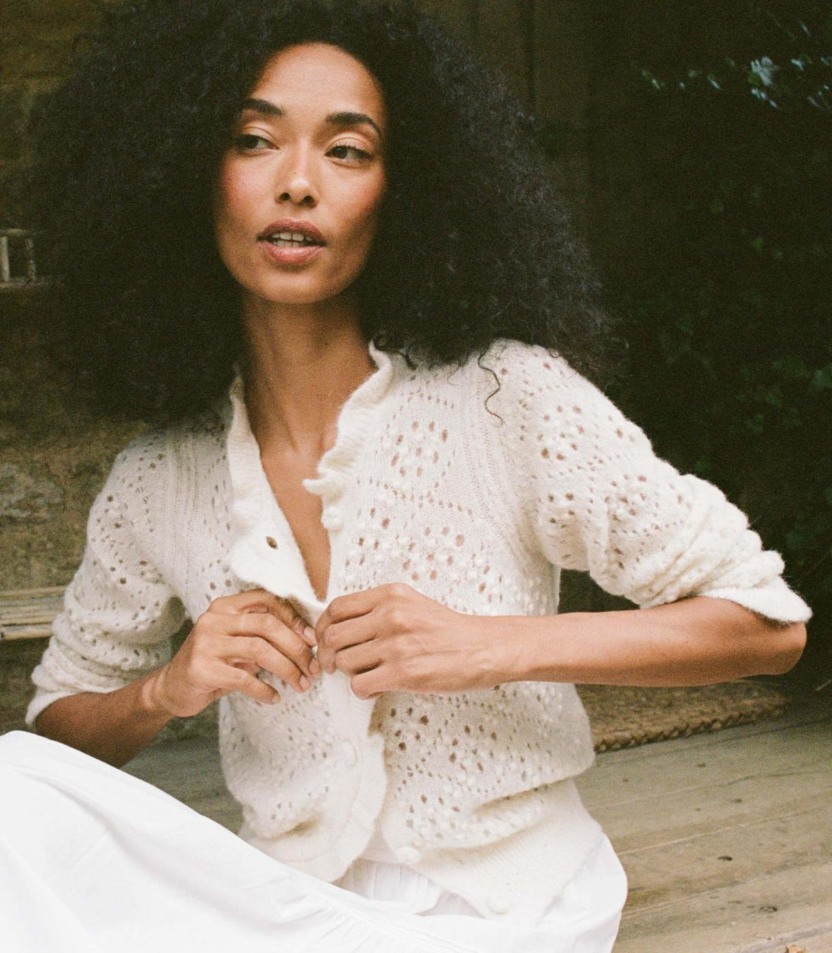 DÔEN Knitwear | Claudie Cardigan Ivory - Women