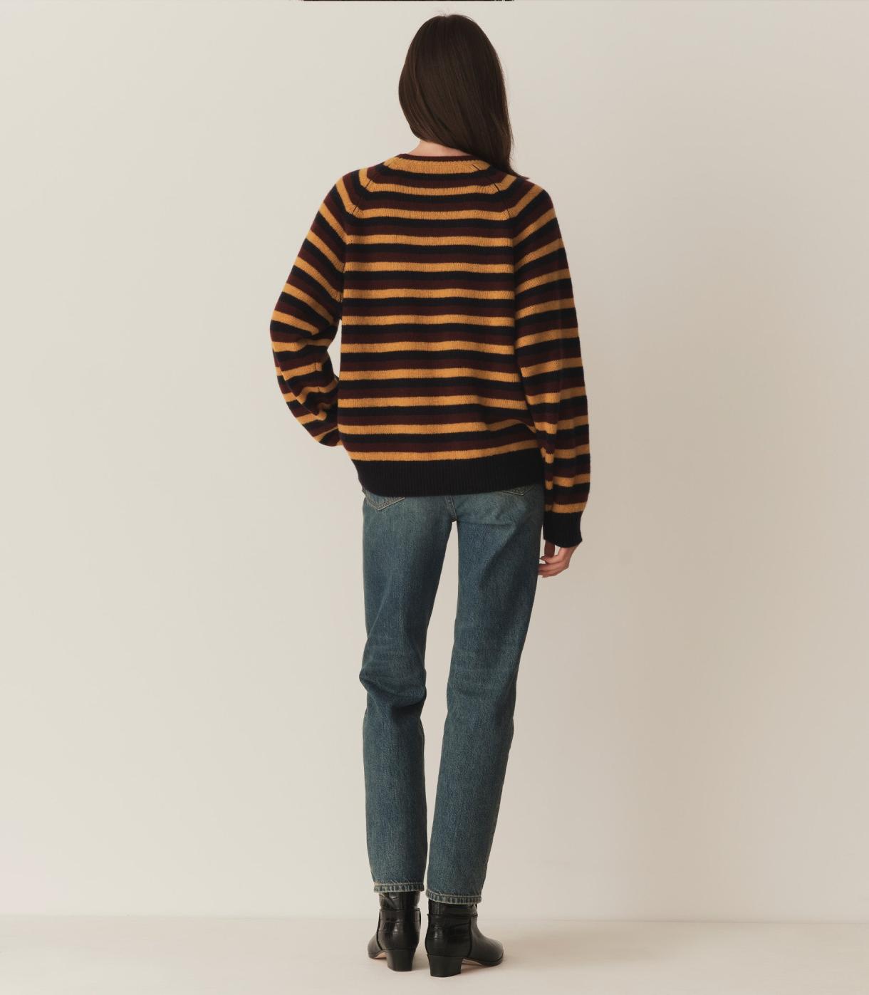 DÔEN Knitwear | Dana Cashmere Sweater Carrington Stripe - Women