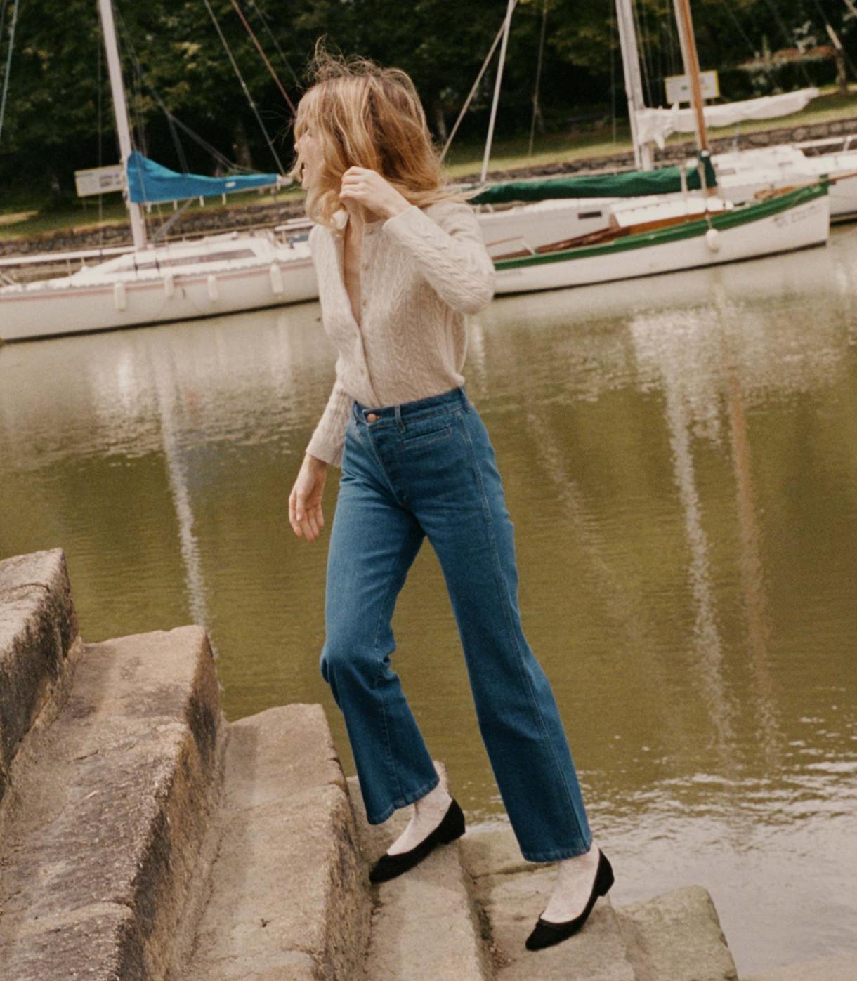 DÔEN Knitwear | Danaë Cable Cashmere Cardigan Cottage - Women