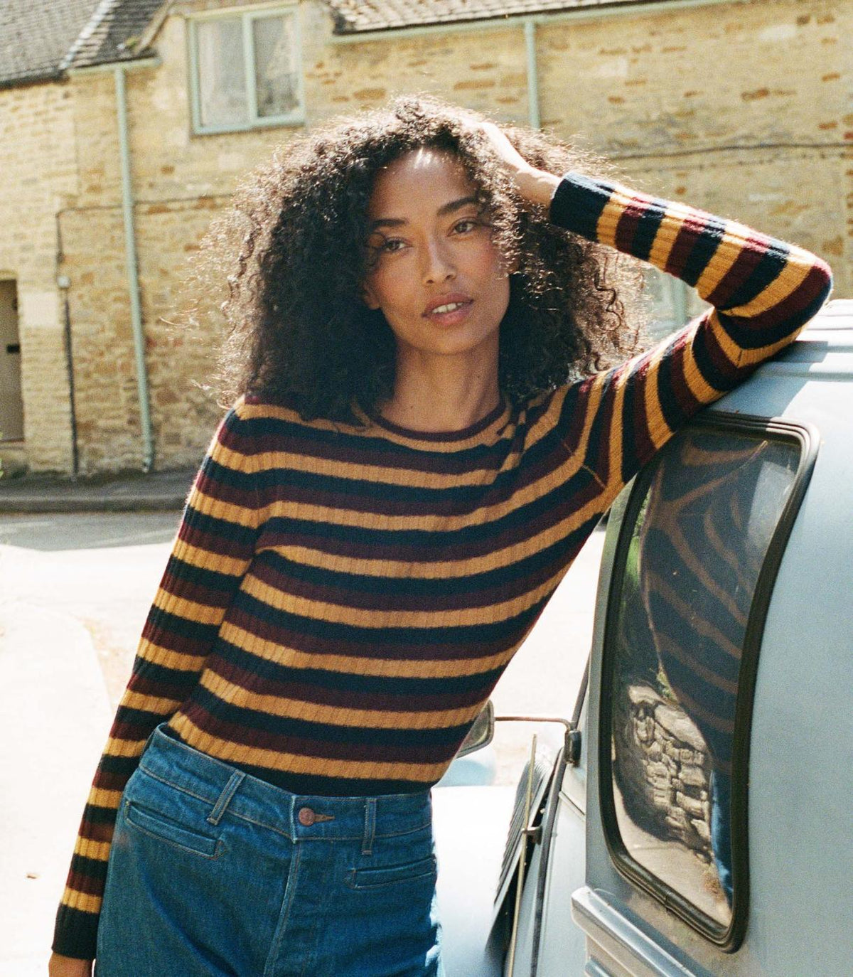 DÔEN Knitwear | Hyeres Cashmere Sweater Carrington Stripe - Women