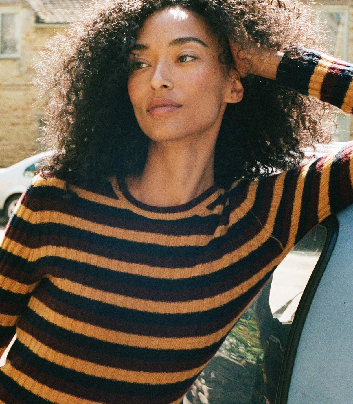 DÔEN Knitwear | Hyeres Cashmere Sweater Carrington Stripe - Women