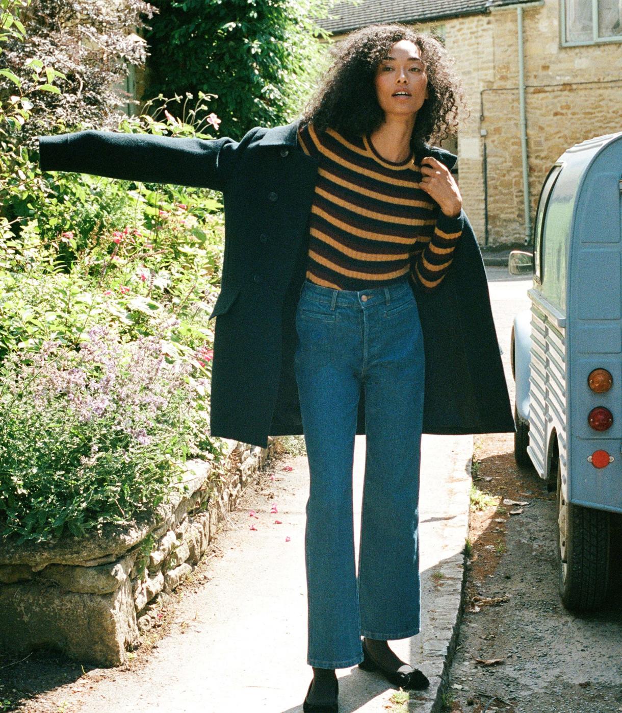 DÔEN Knitwear | Hyeres Cashmere Sweater Carrington Stripe - Women