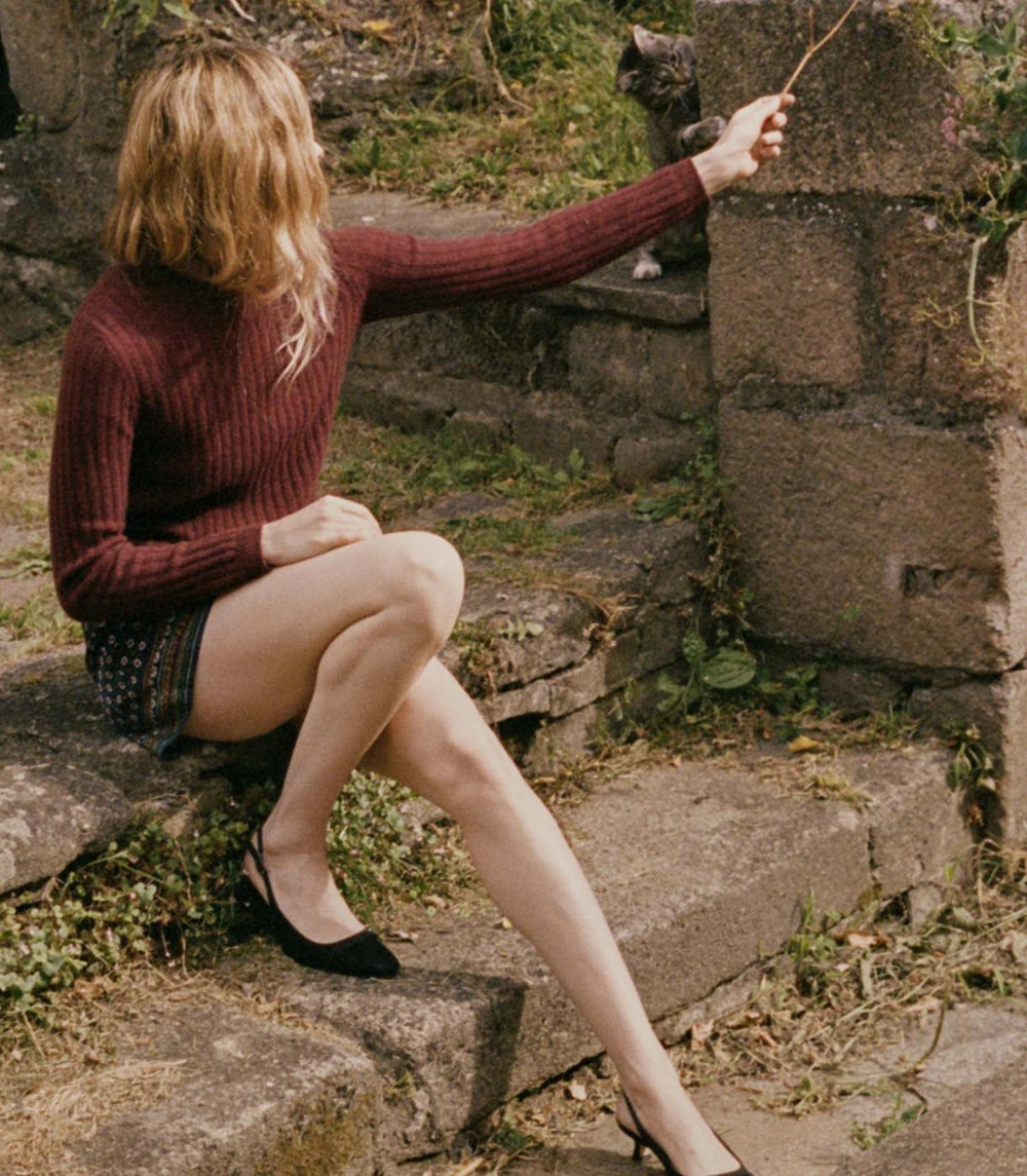 DÔEN Knitwear | Hyeres Cashmere Sweater Dark Garnet - Women