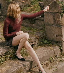 DÔEN Knitwear | Hyeres Cashmere Sweater Dark Garnet - Women