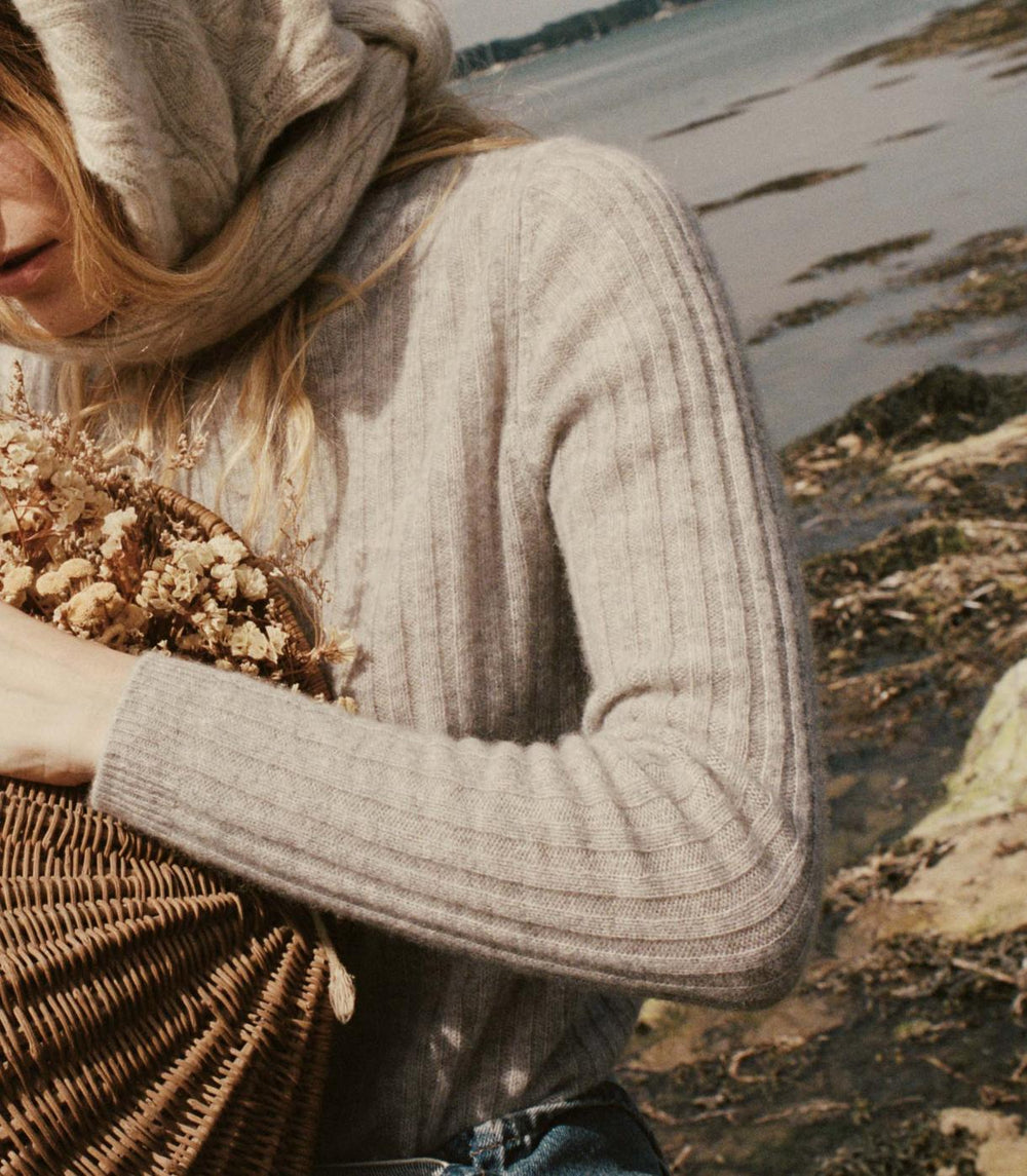 DÔEN Knitwear | Hyeres Cashmere Sweater Raincloud - Women