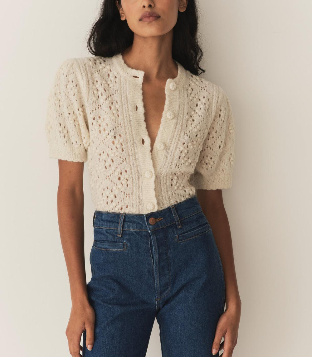 DÔEN Knitwear | Mirabelle Cardigan Ivory - Women