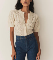 DÔEN Knitwear | Mirabelle Cardigan Ivory - Women