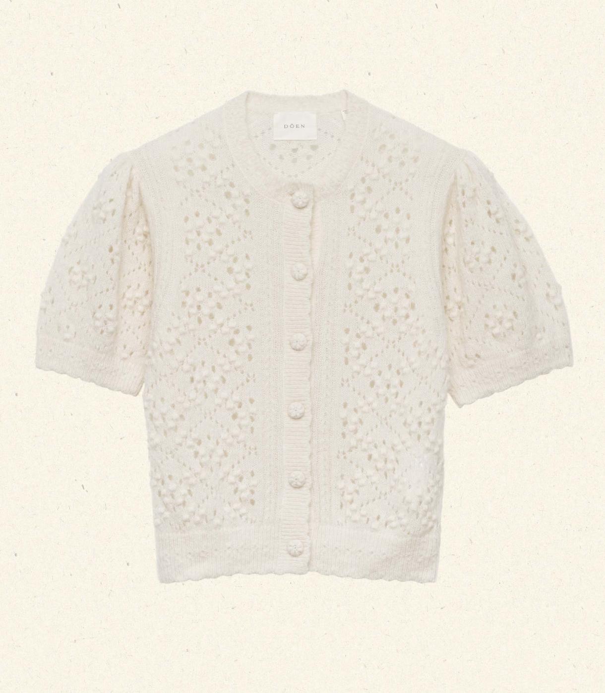 DÔEN Knitwear | Mirabelle Cardigan Ivory - Women