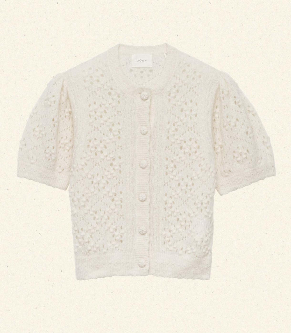 DÔEN Knitwear | Mirabelle Cardigan Ivory - Women