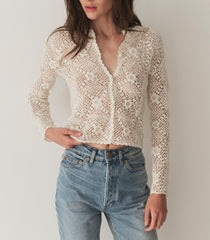 DÔEN Knitwear | Ottoline Cardigan Pearl - Women