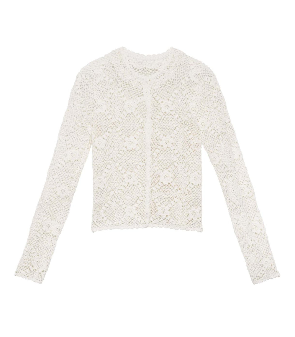 DÔEN Knitwear | Ottoline Cardigan Pearl - Women