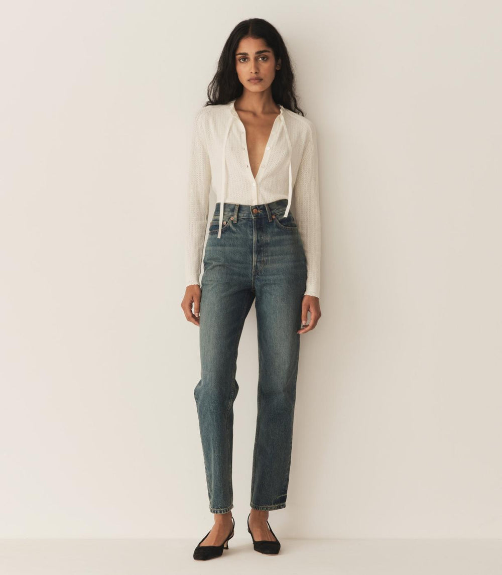 DÔEN Knitwear | Rosaline Cardigan Ivory - Women