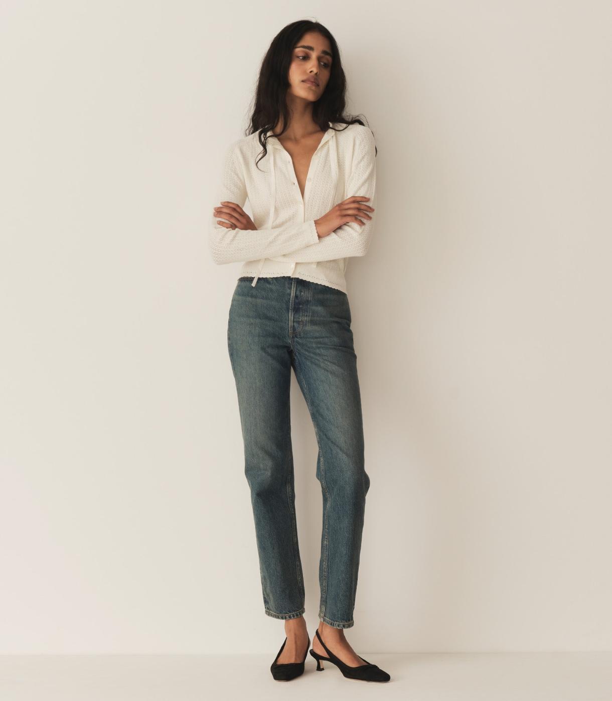 DÔEN Knitwear | Rosaline Cardigan Ivory - Women