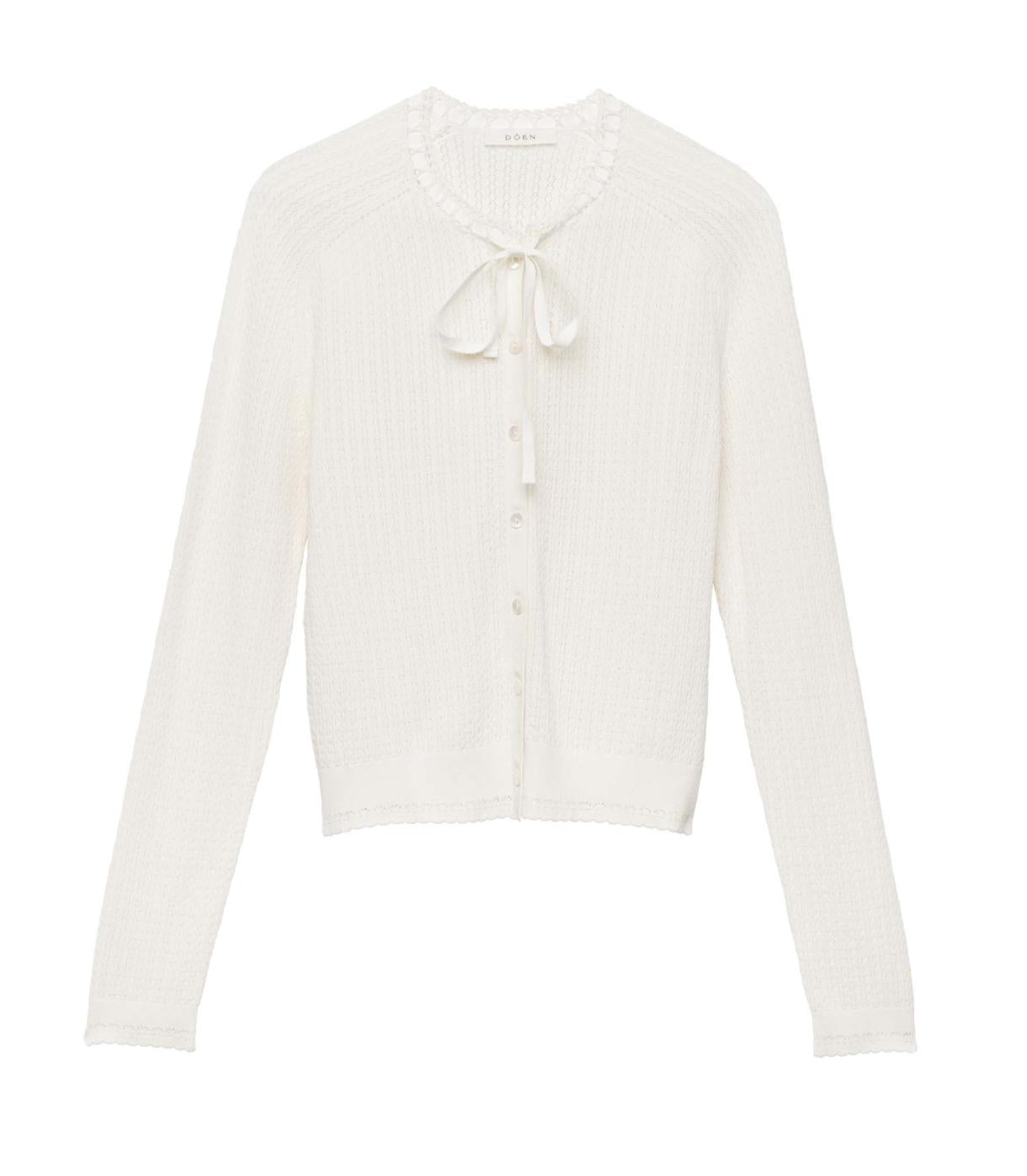 DÔEN Knitwear | Rosaline Cardigan Ivory - Women