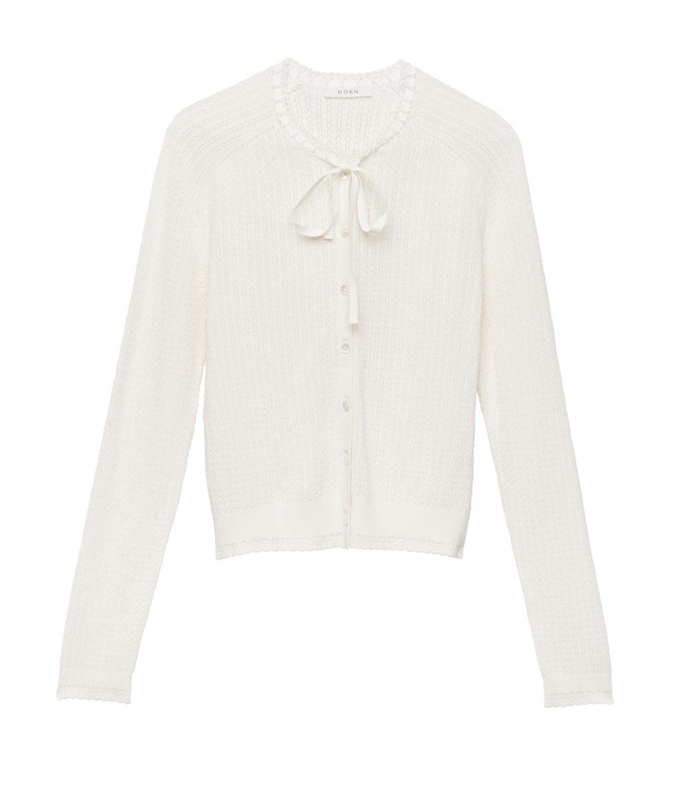 DÔEN Knitwear | Rosaline Cardigan Ivory - Women