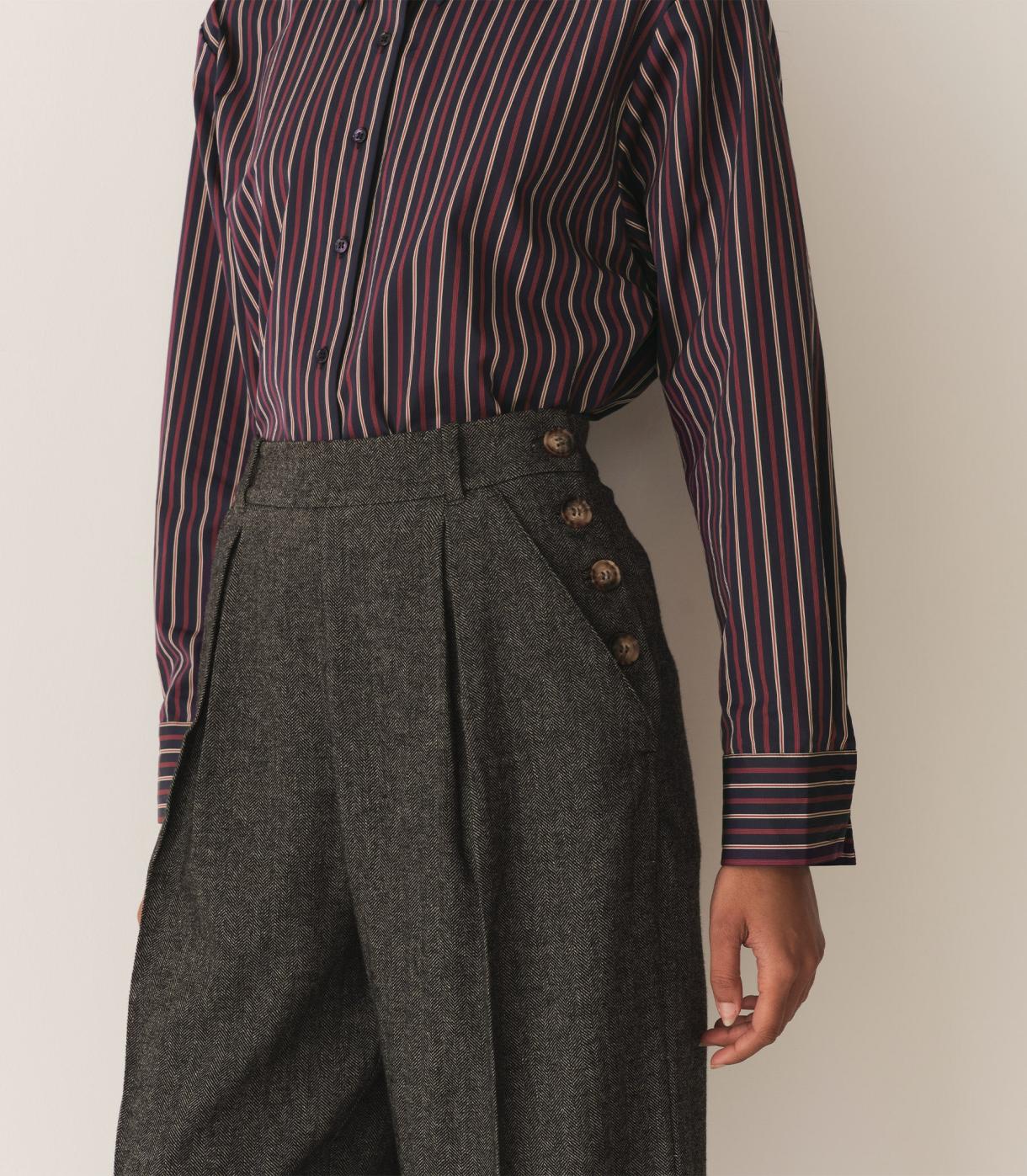 DÔEN Pants &amp; Shorts | Lawrence Pant Black Herringbone - Women