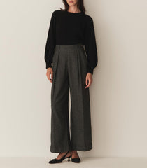 DÔEN Pants &amp; Shorts | Lawrence Pant Black Herringbone - Women