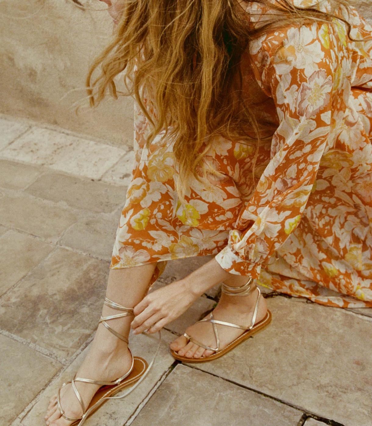 DÔEN Shoes | DÔEN &amp; K.Jacques Bikini Sandal Metallic Champagne - Women