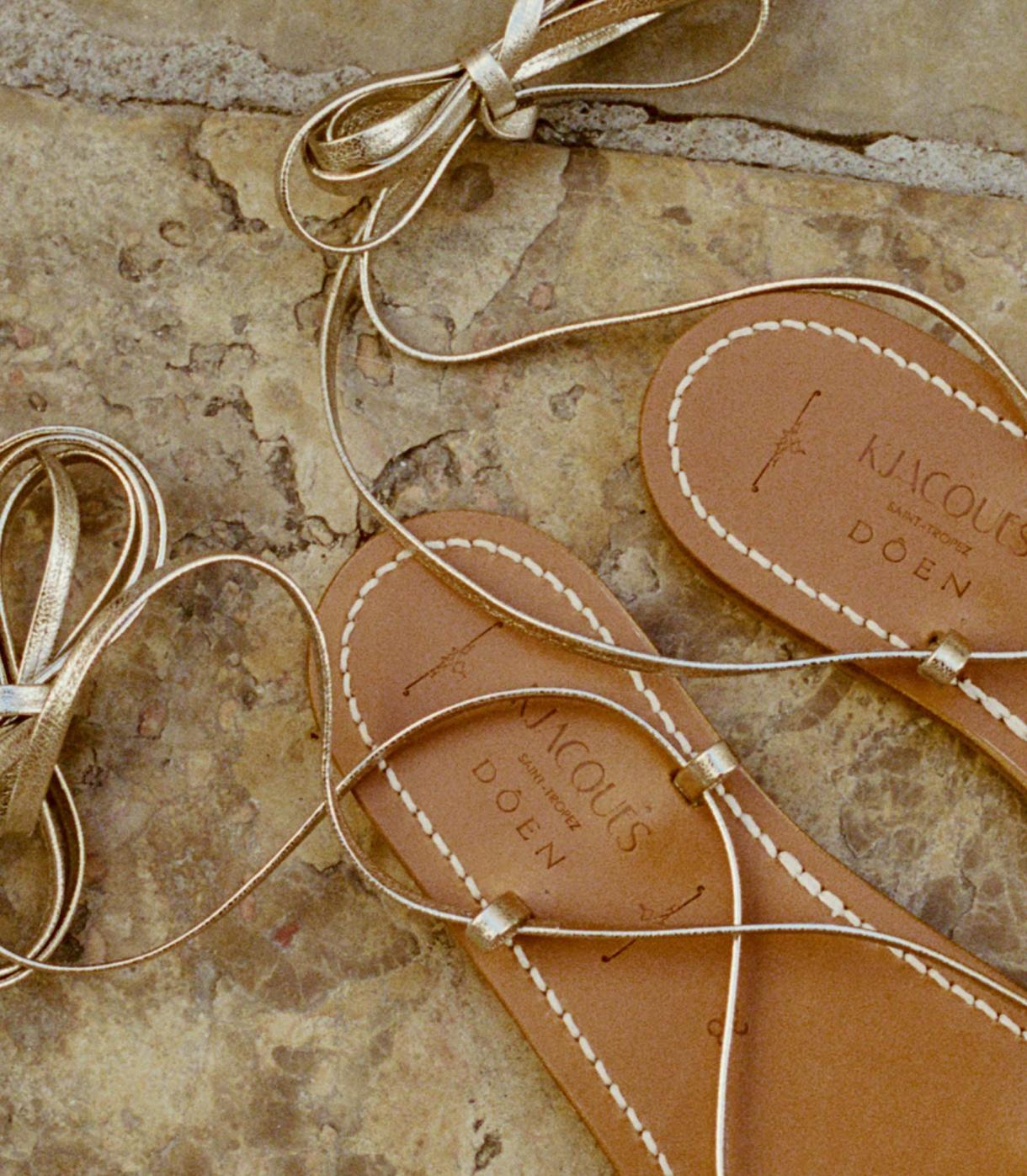 DÔEN Shoes | DÔEN &amp; K.Jacques Bikini Sandal Metallic Champagne - Women