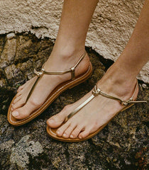 DÔEN Shoes | DÔEN &amp; K.Jacques Côte Sandal Metallic Champagne - Women