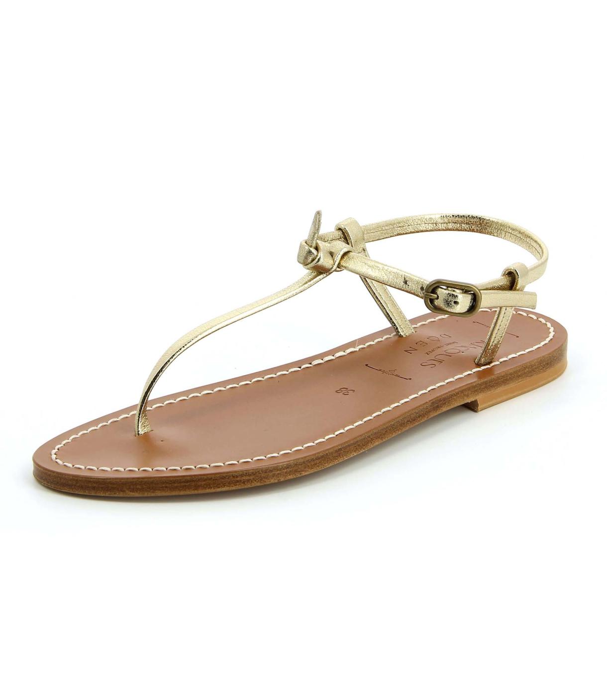 DÔEN Shoes | DÔEN &amp; K.Jacques Côte Sandal Metallic Champagne - Women
