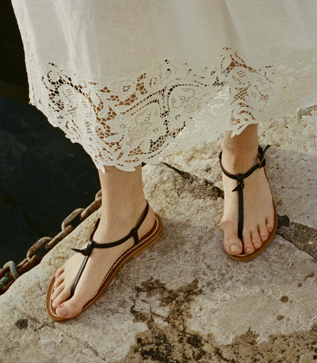 DÔEN Shoes | DÔEN &amp; K.Jacques Côte Sandal Noir - Women