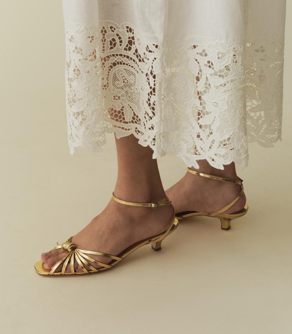 DÔEN Shoes | Hepburn Heel Gold - Women