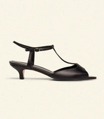 DÔEN Shoes | Maisie T-Strap Black Box Calf - Women