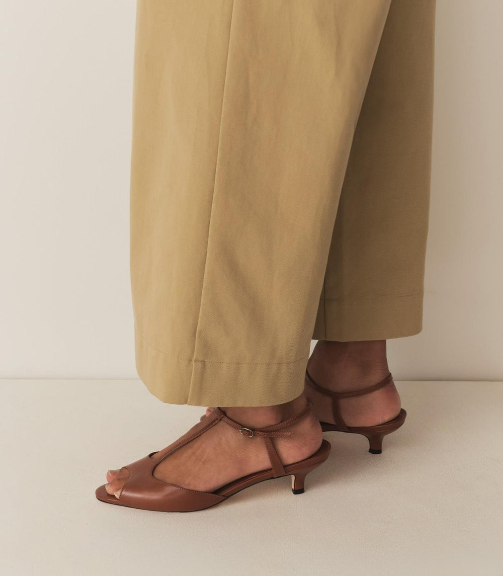 DÔEN Shoes | Maisie T-Strap Toffee Box Calf - Women