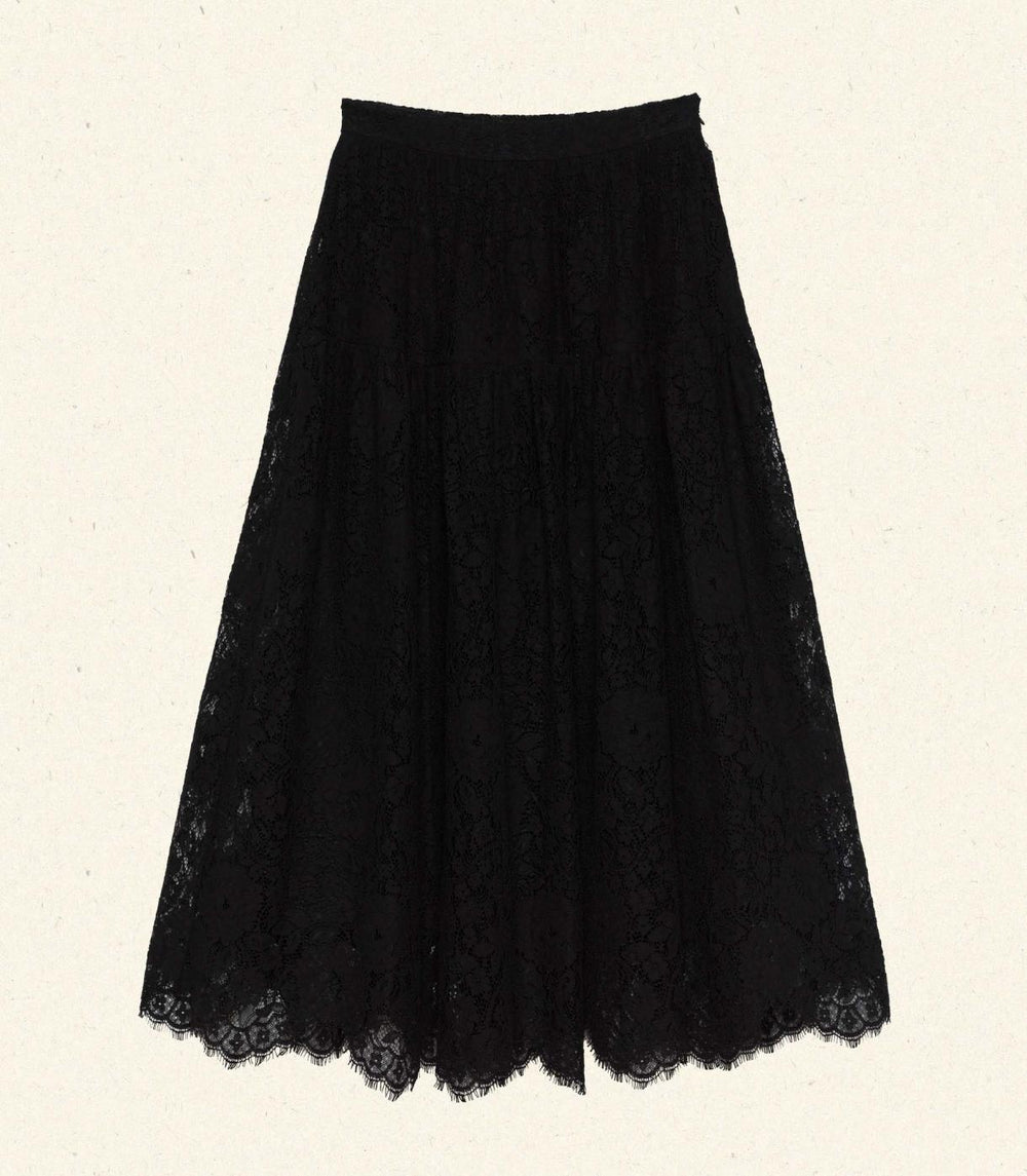DÔEN Skirts | Sebastiane Lace Skirt Black - Women